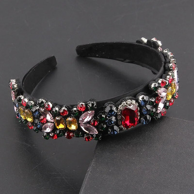 Modes Baroka Daudzkrāsains Rhinestones Krāšņs Luksus Rhinestone Galvas saite Izlaiduma Ceļojumi Dāvana Matu Aksesuāri 555