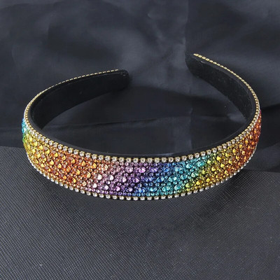 Modes Baroka Daudzkrāsains Rhinestones Krāšņs Luksus Rhinestone Galvas saite Izlaiduma Ceļojumi Dāvana Matu Aksesuāri 555