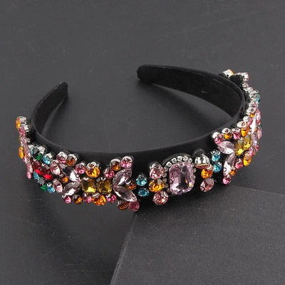 Modes Baroka Daudzkrāsains Rhinestones Krāšņs Luksus Rhinestone Galvas saite Izlaiduma Ceļojumi Dāvana Matu Aksesuāri 555