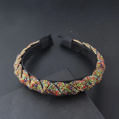 Modes Baroka Daudzkrāsains Rhinestones Krāšņs Luksus Rhinestone Galvas saite Izlaiduma Ceļojumi Dāvana Matu Aksesuāri 555