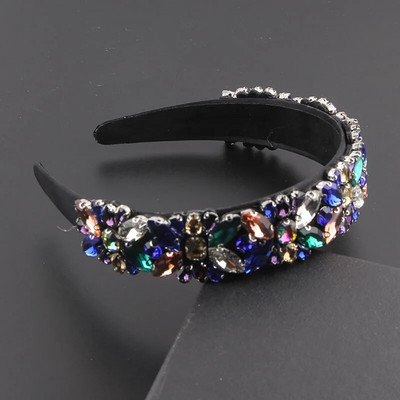 Modes Baroka Daudzkrāsains Rhinestones Krāšņs Luksus Rhinestone Galvas saite Izlaiduma Ceļojumi Dāvana Matu Aksesuāri 555