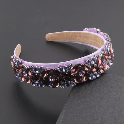 Modes Baroka Daudzkrāsains Rhinestones Krāšņs Luksus Rhinestone Galvas saite Izlaiduma Ceļojumi Dāvana Matu Aksesuāri 555