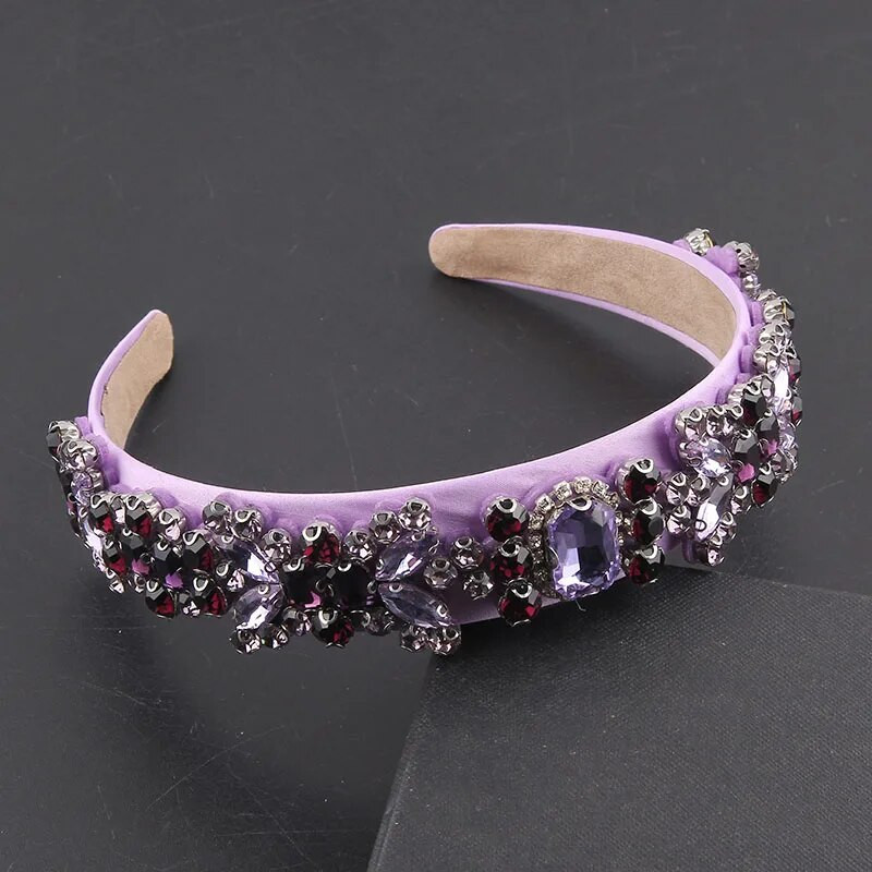 Modes Baroka Daudzkrāsains Rhinestones Krāšņs Luksus Rhinestone Galvas saite Izlaiduma Ceļojumi Dāvana Matu Aksesuāri 555