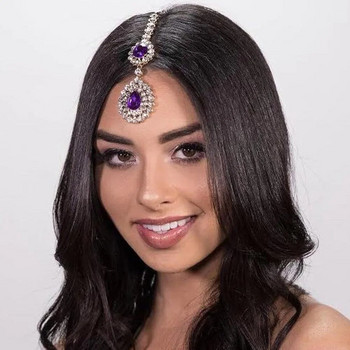 Bohomia Indian Fashion Fringehead Tiara Αξεσουάρ μαλλιών Γυναικεία κορίτσι Rhinestone Headband Trend Head Chain Drop για τα φρύδια