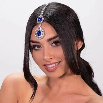 Bohomia Indian Fashion Fringehead Tiara Αξεσουάρ μαλλιών Γυναικεία κορίτσι Rhinestone Headband Trend Head Chain Drop για τα φρύδια