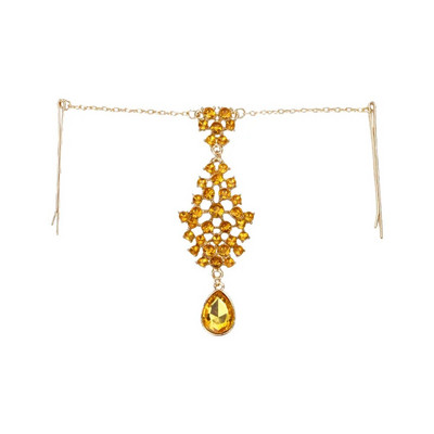 Bohomia Indian Fashion Fringehead Tiara Αξεσουάρ μαλλιών Γυναικεία κορίτσι Rhinestone Headband Trend Head Chain Drop για τα φρύδια