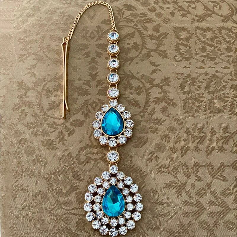 Bohomia Indian Fashion Fringehead Tiara Αξεσουάρ μαλλιών Γυναικεία κορίτσι Rhinestone Headband Trend Head Chain Drop για τα φρύδια