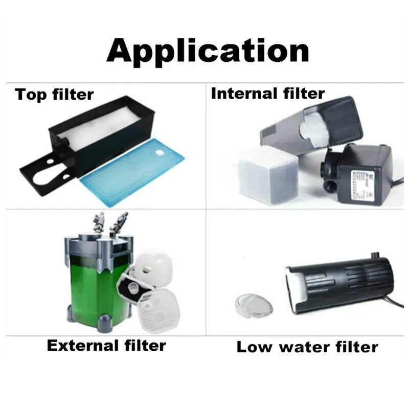 1kom Dvoslojni filtar za akvarijum spužva voda biokemijski filtar pamuk akvarij interanl vanjski filtar medij 120x30cm
