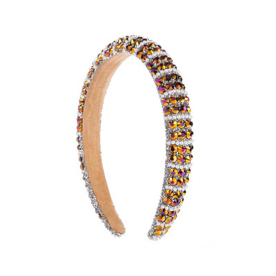 Korejas versija Rhinestone smalkām malām, sūkļa matu lente baroka stila kristāla pērļu sieviešu krāšņa galvas lente