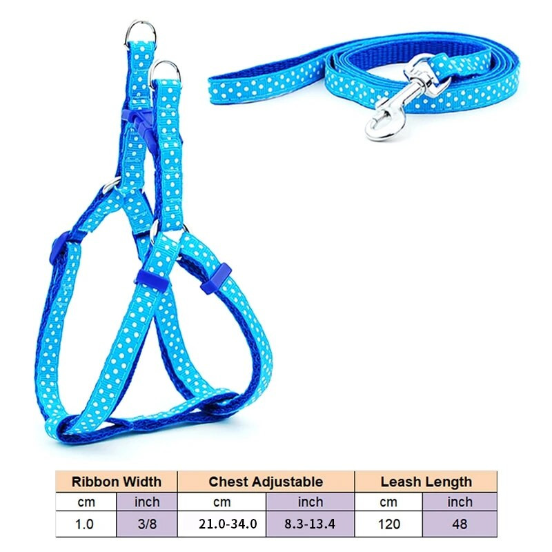 Oprtač za pse Mačka Najlonski remen Prsluk Ogrlica Povodac Set Štene Kućni ljubimac za bijeg Štene Šetnja na otvorenom Podesivo mače Izdržljiva vuča