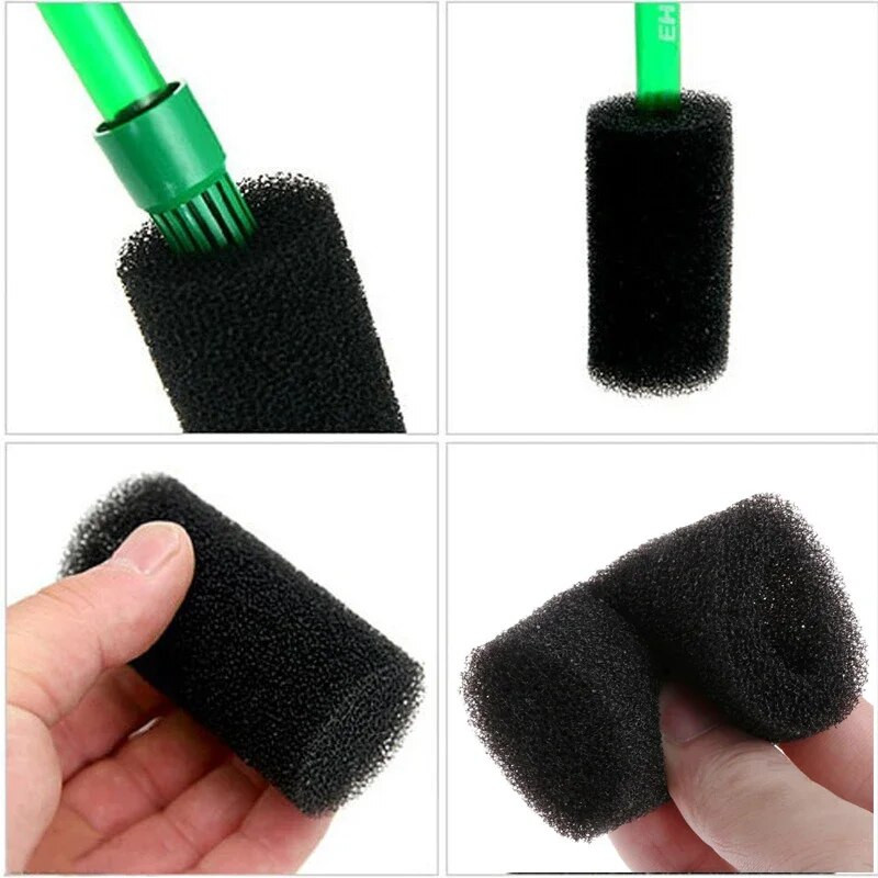 Spužvasti poklopac za zaštitu filtra za akvarij za rezervoar za ribe i škampe, ulazni ribnjak, crna pjena, zamjenski dodaci za akvarij crne boje