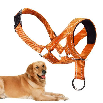 Head Halter For Dogs Padded Dog Head Harness Leader Leashes For Dog Dog Over Mouth Training Leashes Dog Head Collar For Medium