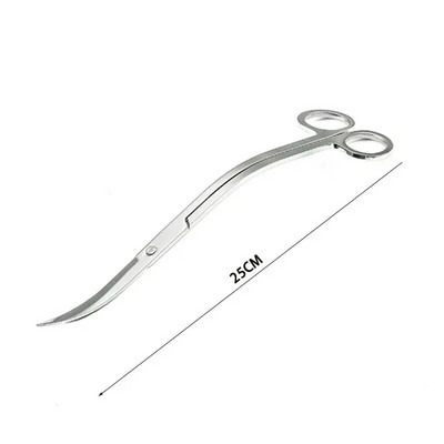 Akvārija šķērveida pincetes rīki Zivju tvertņu augi viļņu šķēres zāle nerūsējošā tērauda tīrīšanas rīki uzglabāšanas turētājs Akvārija piederumi