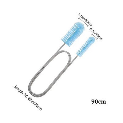 90/155/200cm akvaariumi puhastushari vooliku õhutoru roostevabast terasest painduva kahe otsaga toruhari kalapaagi tarvikud