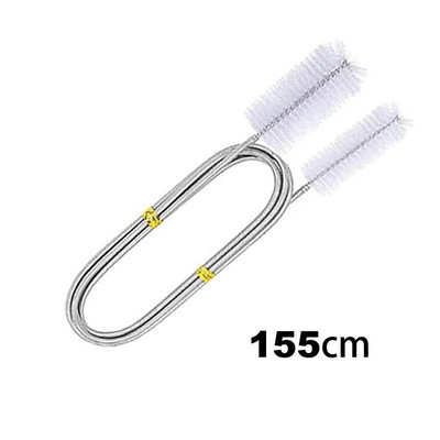 90/155/200cm akvaariumi puhastushari vooliku õhutoru roostevabast terasest painduva kahe otsaga toruhari kalapaagi tarvikud