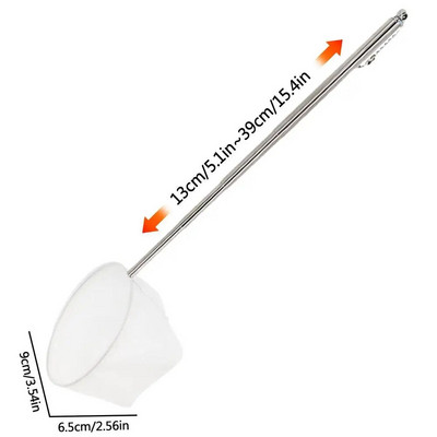 Δίχτυ καθαρισμού ενυδρείου με δίχτυα ψαριών, ανασυρόμενες γαρίδες τσέπης από ανοξείδωτο χάλυβα 3D που πιάνουν Δίχτυ καθαρισμού δεξαμενής ψαριών για μικρή λίμνη και πισίνα