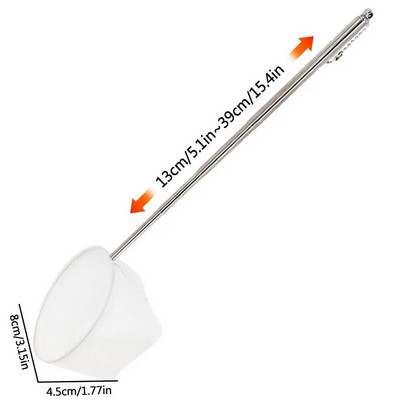 Δίχτυ καθαρισμού ενυδρείου με δίχτυα ψαριών, ανασυρόμενες γαρίδες τσέπης από ανοξείδωτο χάλυβα 3D που πιάνουν Δίχτυ καθαρισμού δεξαμενής ψαριών για μικρή λίμνη και πισίνα