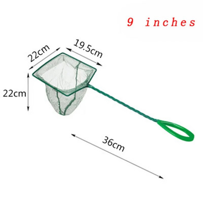 Μεγάλο δίχτυ ψαριών 3-12 ιντσών Αξεσουάρ για ενυδρείο τετράγωνο με μακριά λαβή δίχτυ γαρίδας δίχτυ ψαρέματος Εργαλεία καθαρισμού δεξαμενής ψαριών