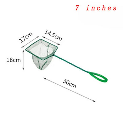 Μεγάλο δίχτυ ψαριών 3-12 ιντσών Αξεσουάρ για ενυδρείο τετράγωνο με μακριά λαβή δίχτυ γαρίδας δίχτυ ψαρέματος Εργαλεία καθαρισμού δεξαμενής ψαριών