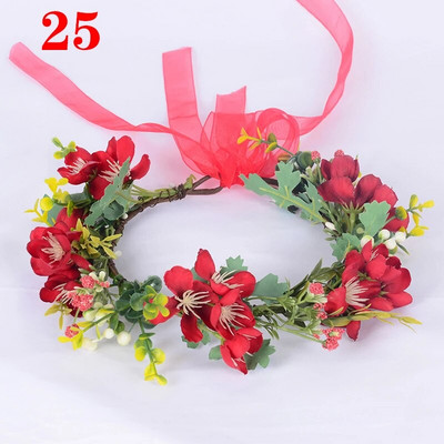 Kāzu līgava Corolla galvas vainags matu rotājums galvassegas audums ziedu kronis matu aksesuāri galvas saite Jauna ziedu matu lente