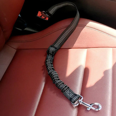 Pet Supplies Reflective Nylon Retractable Elastic Dog Seat Belt Pitbull Puppy Vehicle Car Safety Lever Auto Traction Rope Leash