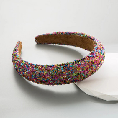 Jauna Sponge modes plata malu galvas saite meitenēm korejiešu platmalu šokolādes konfekšu krāsas matu lente