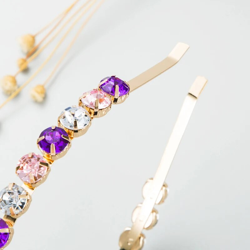 Izsmalcināta baroka stila sieviešu metāla matu gumija