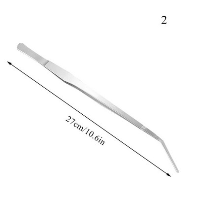 Akvārija pincete nerūsējošā tērauda taisna izliekuma garas knaibles tvertnes augs garneļu rifu pincetes zivju tvertnes tīrītājs akvārija sīkrīks