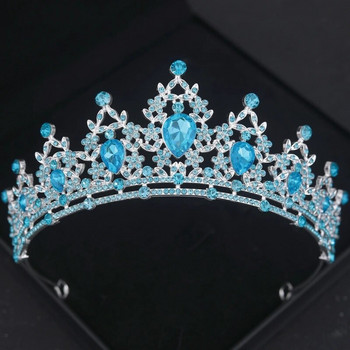 Барокова кристална корона тиара за жени булка диадема със стрази бала булчински сватбени аксесоари за коса бижута диадеми и корони