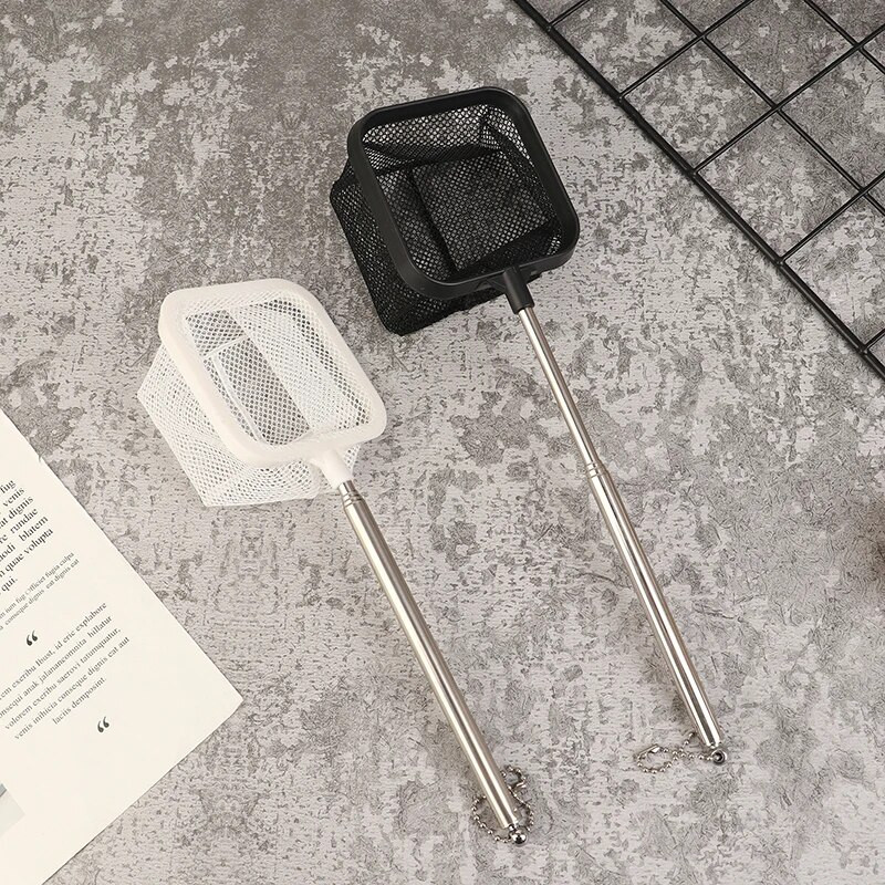 1kom Akvarijska četvrtasta ribarska mreža s produljivom ribolovnom opremom s dugom ručkom za lov ribe, spremnik za račiće Čisti ribolovni pribor