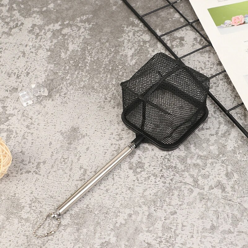 1kom Akvarijska četvrtasta ribarska mreža s produljivom ribolovnom opremom s dugom ručkom za lov ribe, spremnik za račiće Čisti ribolovni pribor