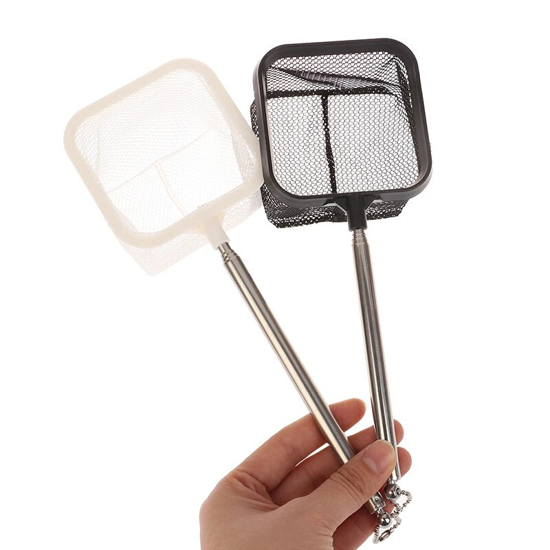 1kom Akvarijska četvrtasta ribarska mreža s produljivom ribolovnom opremom s dugom ručkom za lov ribe, spremnik za račiće Čisti ribolovni pribor