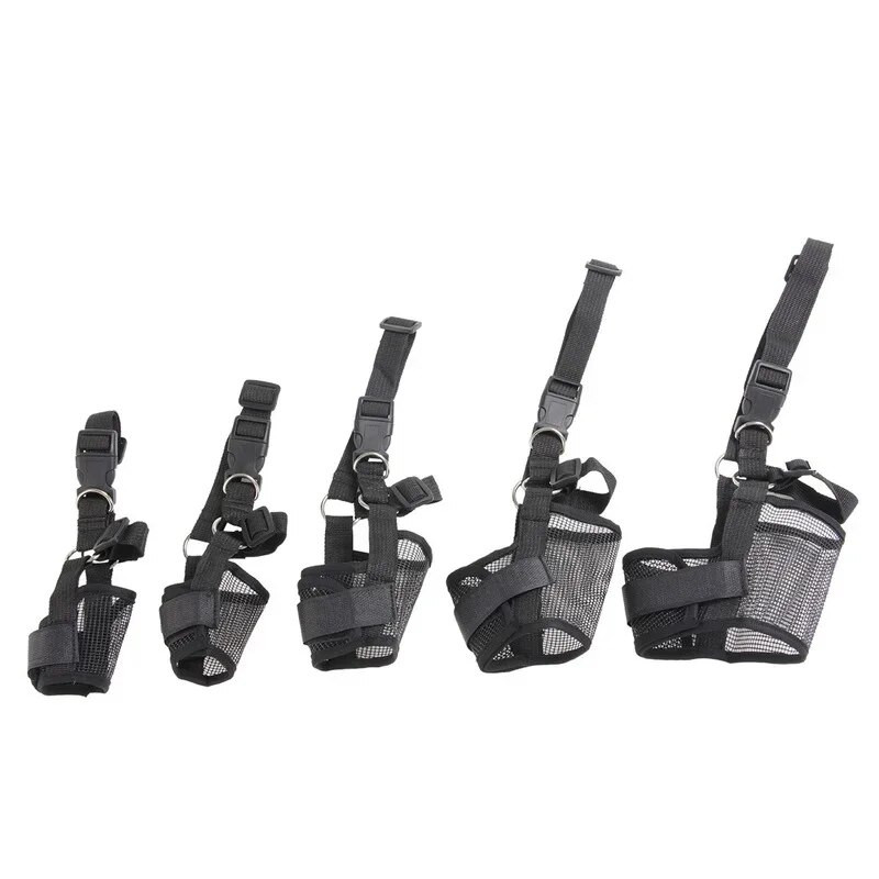 Ρυθμιζόμενο σκύλο κατοικίδιων ζώων Ρύγχος με διχτυωτό δάγκωμα φλοιού Περιποίηση κατά της μάσησης για μικρά σκυλιά Αξεσουάρ νάιλον ζώνης για σκύλους Προϊόντα για κατοικίδια