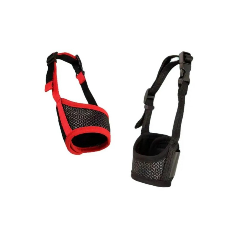 Mājdzīvnieku elpojošs pret mizas siets neilona siksnas suņa pārsegs suns mutes maska suņa purns