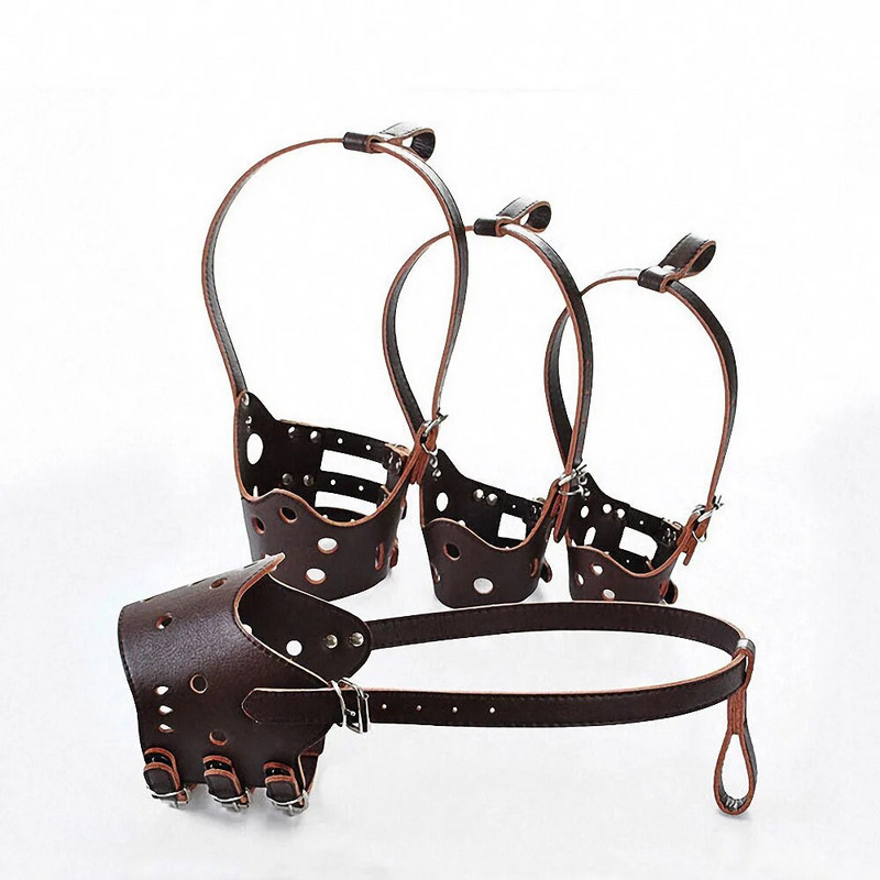 Podesiva kožna pseća njuška protiv lajanja, ugriza, žvakanja, proizvodi za obuku pasa za male, srednje velike pse, pribor za kućne ljubimce