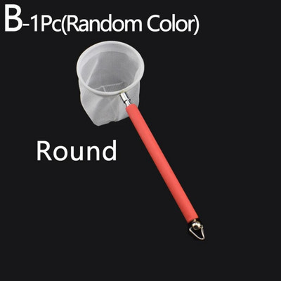 Akvārija tīkliņš 3D nozvejas tīkls kvadrātveida apaļš zivju tvertnes tīrīšana garneļu ķeršanai, izvelkams tīrīšanas rīks, piederumi.