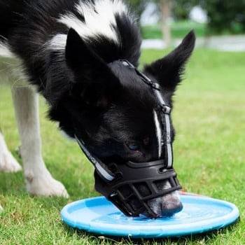 Ισχυρή ρυθμιζόμενη μαλακή μάσκα ρύγχους Dog Chewing Anti-biting Glue Mask Dog Muzzle Αναπνεύσιμο ανθεκτικό ρύγχος Προμήθειες για καλάθι