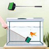 Augstas kvalitātes akvārija zivju tvertņu stikla augu tīrīšanas birstes, peldošas, tīras loga aļģes, skrāpju sūklis piederumi, rīki