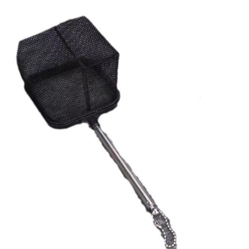 Piesūceknis zivju ķeršanai garneļu tvertnes tīrs pagarināms ar garu rokturi makšķerēšanas rīku piederumi akvārija kvadrātveida zvejas tīkls ar