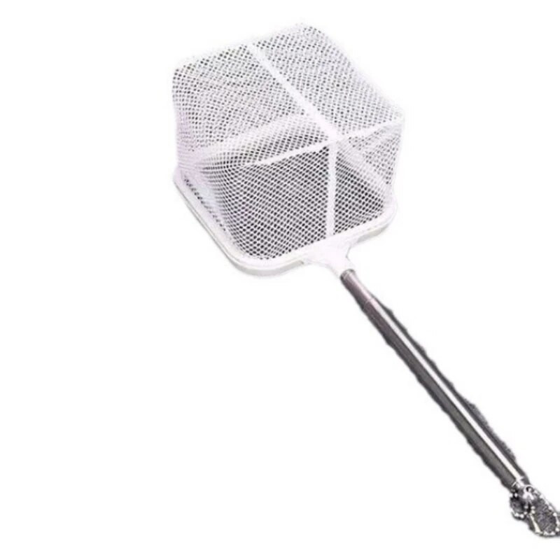 Piesūceknis zivju ķeršanai garneļu tvertnes tīrs pagarināms ar garu rokturi makšķerēšanas rīku piederumi akvārija kvadrātveida zvejas tīkls ar