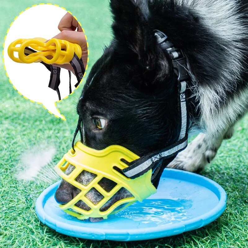 Elpojoša suņa purna košļājamā maska Regulējama suņa mute Purna maska Mizas koduma drošība Pretkodēšanas mājdzīvnieku purns Suņu piederumi