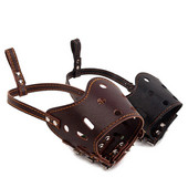 PU-nahast koerakoon Reguleeritav hingav mask väikestele suurtele koertele Suu haukumis-/hammustusvastased närimisohud lemmikloomade treenimiseks