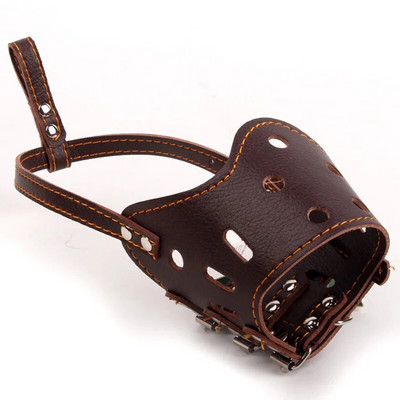 PU-nahast koerakoon Reguleeritav hingav mask väikestele suurtele koertele Suu haukumis-/hammustusvastased närimisohud lemmikloomade treenimiseks