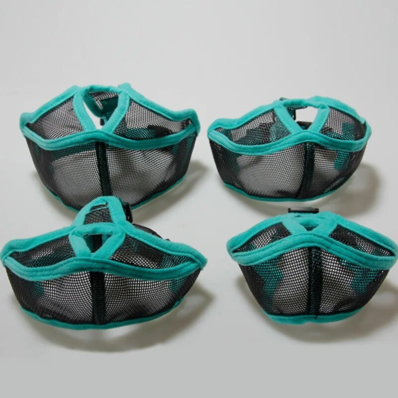 Ρύγχος σκύλου με κοντό ρύγχος Ρυθμιζόμενη μάσκα εξωτερικού χώρου Anti Stop Barking Αναπνεύσιμο διχτυωτό ρύγχος για κατοικίδια Γαλλικά μπουλντόγκ πατημασιές Pekingesees