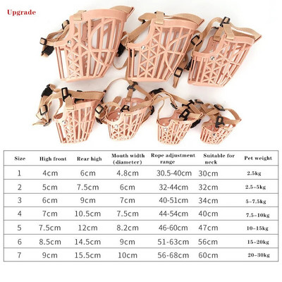 Jauna regulējama suņu mutes maska, elpojošs, pret sakodienu mājdzīvnieka purna pārvalks maziem vidēji lieliem suņiem Mājdzīvnieku aksesuāri XS-XXXL