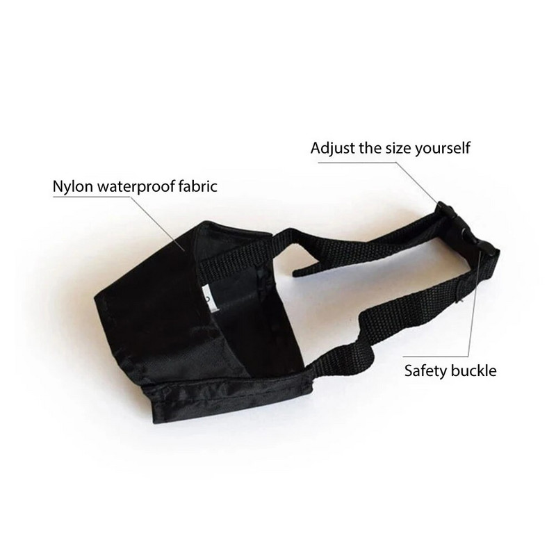 Haukumisvastane koera suukate Ohutus reguleeritav Oxfordi riidest lemmiklooma koonu rihm