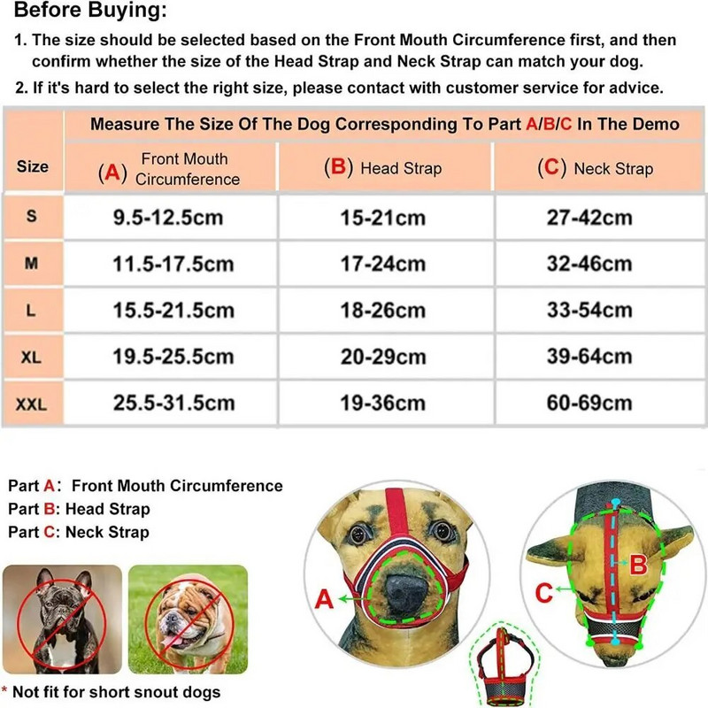 Haukumisvastane koerakoon väikestele suurtele koertele Reguleeritav võrgust hingav lemmiklooma suukorv koertele Nailonrihmad Koeratarvikud