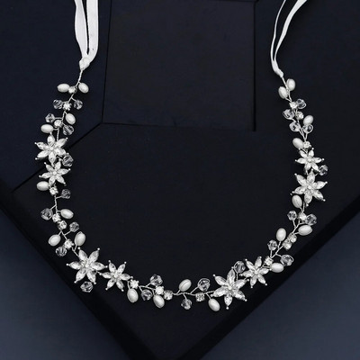 Kāzu galvas lentes Sievietēm Līgavas Ar rokām darinātas Kristāla Rhinestone Tiaras Sudraba krāsas matu lentes Matu Aksesuāri Karalienes galvas lente Dāvana