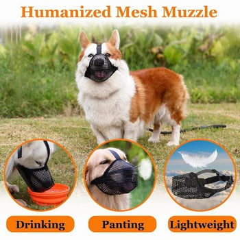 Ρύγχος σκύλου κατοικίδιων ζώων Ρυθμιζόμενο κάλυμμα στόματος για σκύλους που αναπνέει κατά του φλοιού Mesh Dogs Mouth muzzle μάσκα για σκύλους Dropshipping