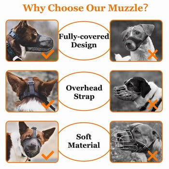 Ρύγχος σκύλου κατοικίδιων ζώων Ρυθμιζόμενο κάλυμμα στόματος για σκύλους που αναπνέει κατά του φλοιού Mesh Dogs Mouth muzzle μάσκα για σκύλους Dropshipping